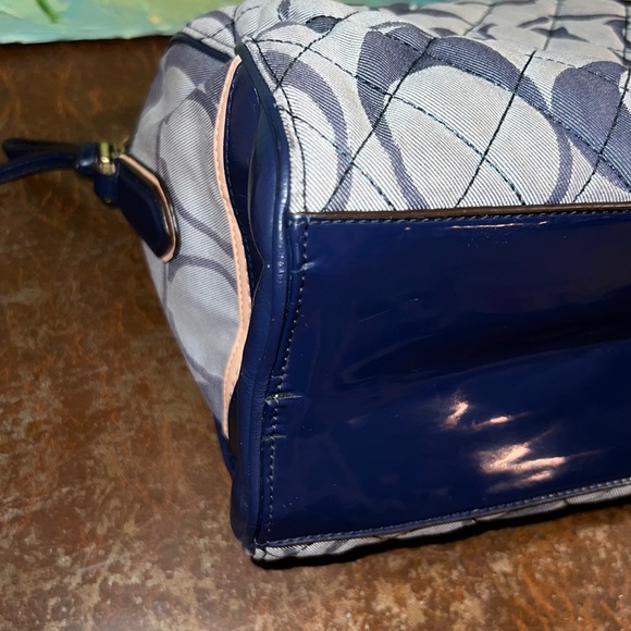 EUC Vintage Coach Quilted Denim Handbag - Picture 8 of 13